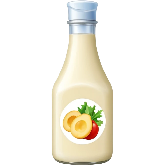 Creamy salad dressing bottle emoji