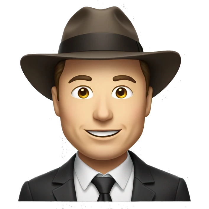 elon musk with a hat that says sold emoji