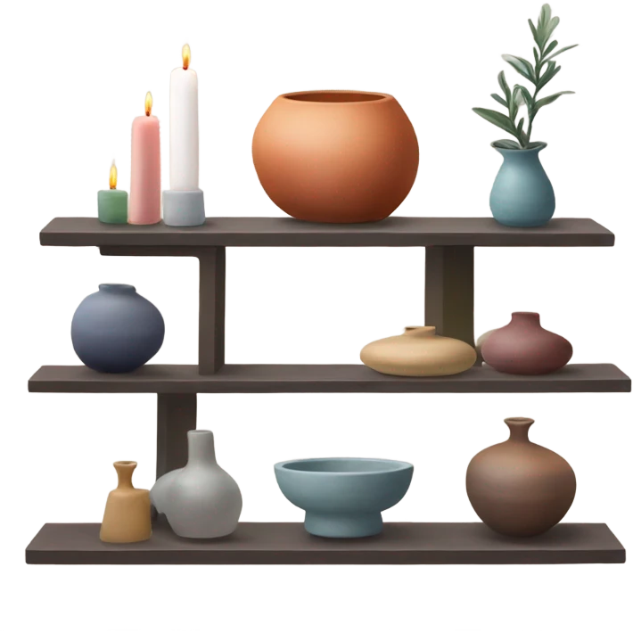 homewares on tiny shelf emoji