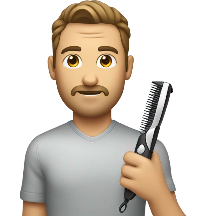 Man with clippers emoji