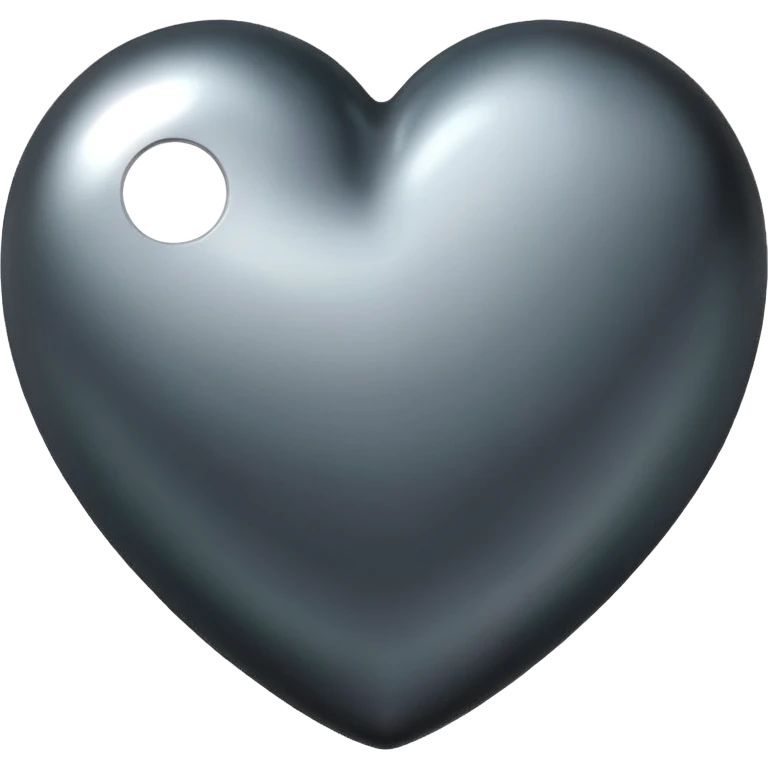 heart with black and silver pearls emoji