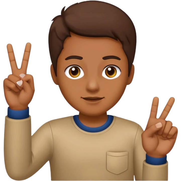 A brownskin holding the middle finger  emoji
