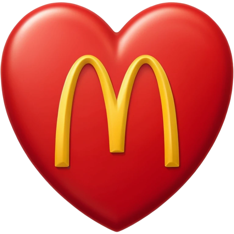 mcdonald’s logo shaped as a heart emoji