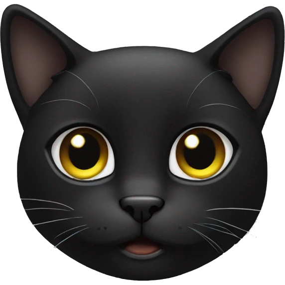 Black cute cat emoji
