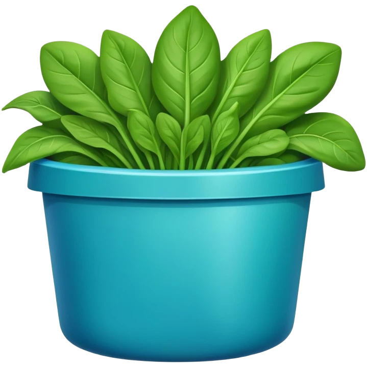 spinach in blue container emoji