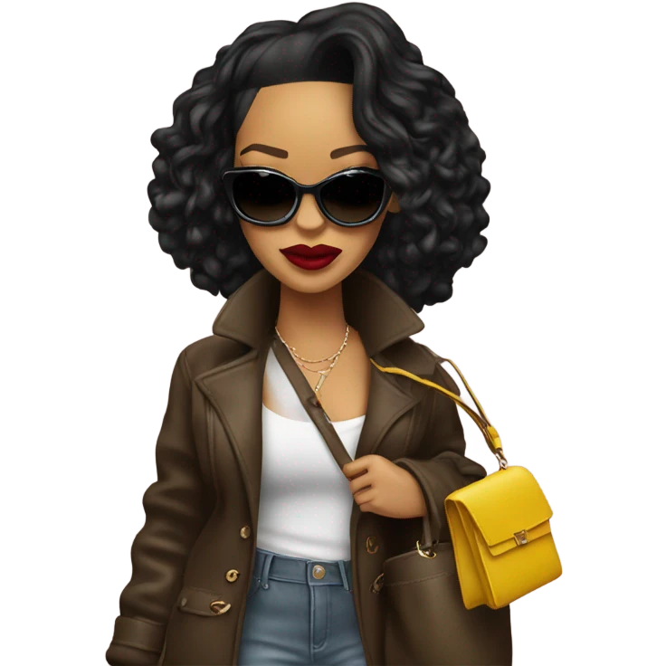 Rihanna holding a bag emoji