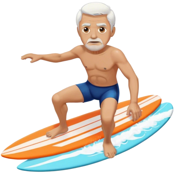 121 year old man surfing emoji
