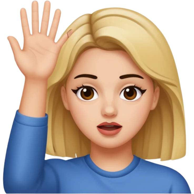Addison Rae throwing up emoji