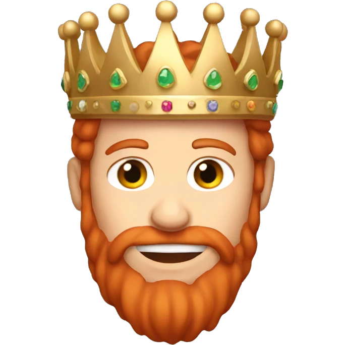 red hair male with crown emoji