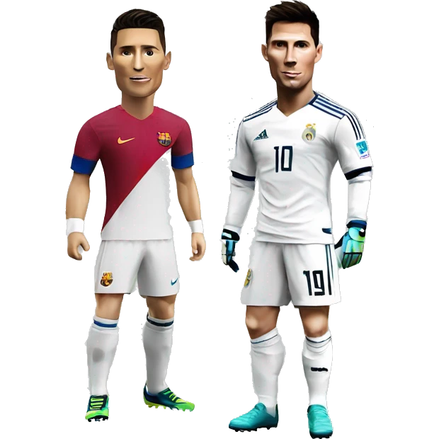 Cristiano ronaldo and lionel Messi are half robots emoji