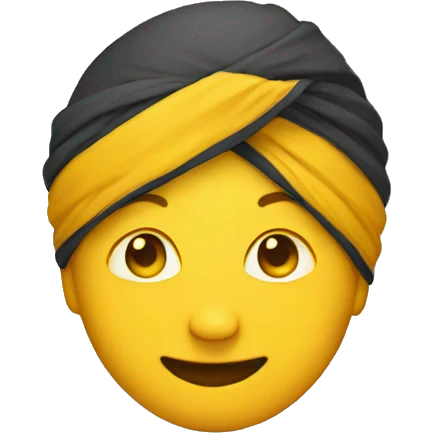 A yellow emoji smiling whos sikh emoji