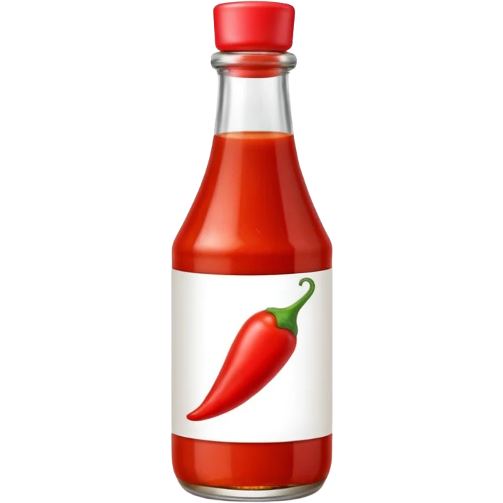 Thai style sweet chilli sauce in a glass bottle emoji