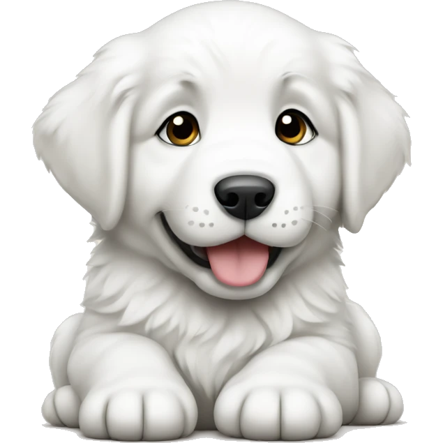 Great Pyrenees puppy sitting emoji