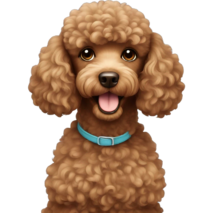 Brown poodle  emoji