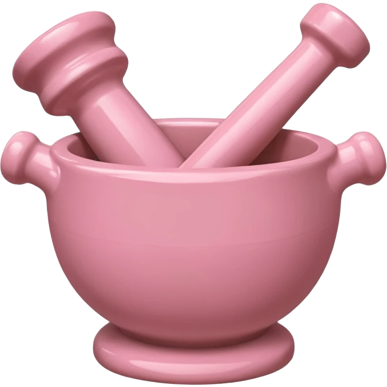 Pink pestle and mortar emoji