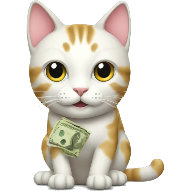 cat with money emoji