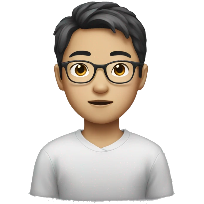 korean boy with glasses emoji