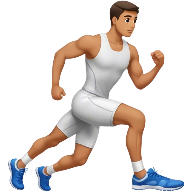 man high-knees exercise emoji
