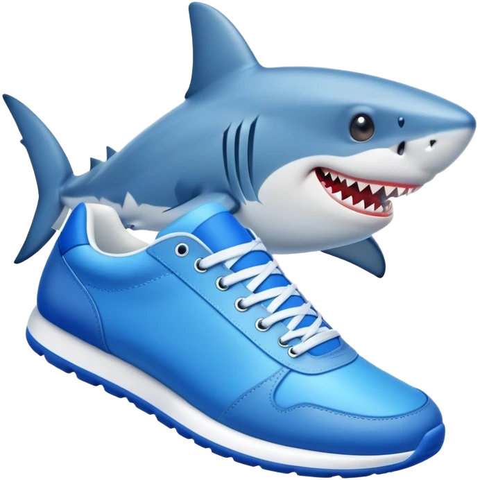 Tiburón con tenis azules emoji