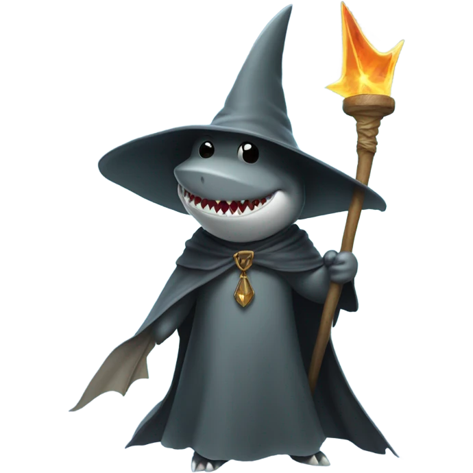 Shark witch emoji