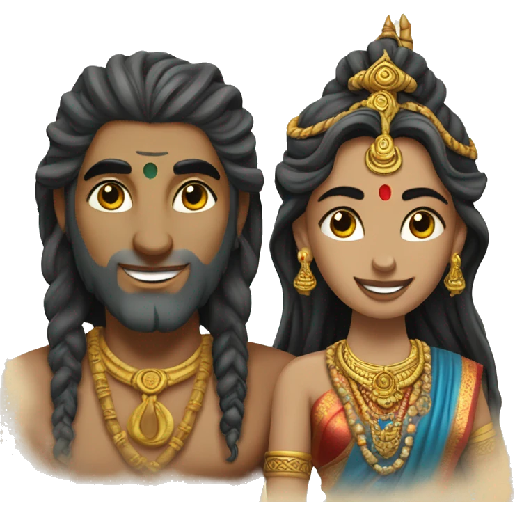 Lord shiva and parvati emoji