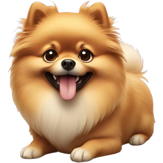 Pomeranian happy emoji