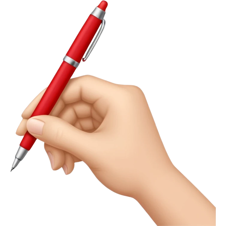 this emoji ✍🏻 with a red pen emoji