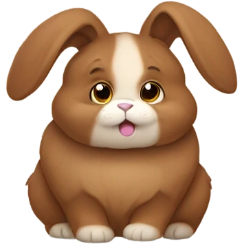 round brown chubby bunny emoji