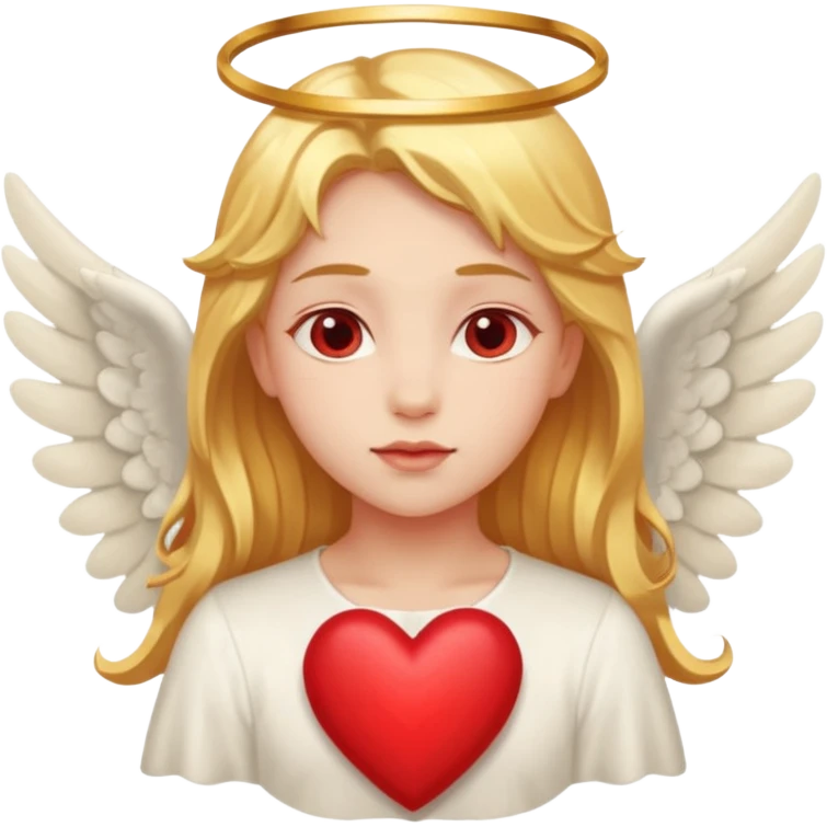 Angel and hearts emoji