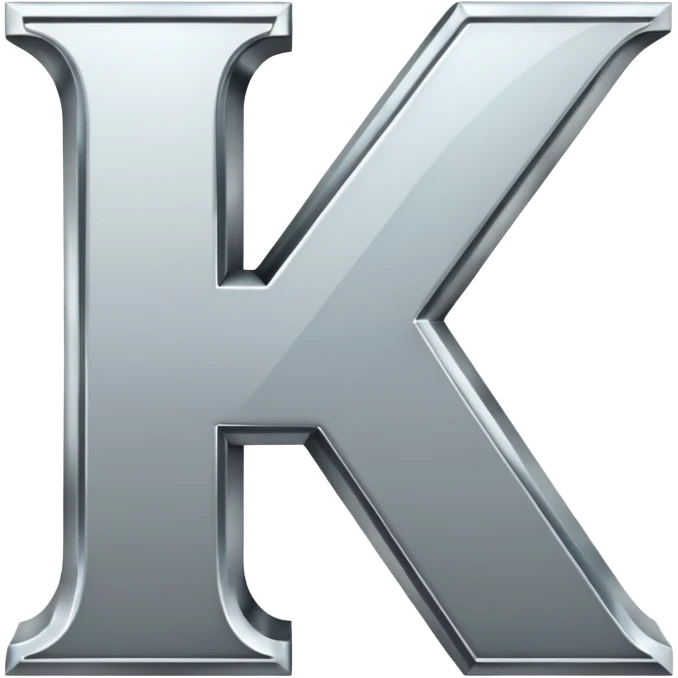 the letters  K. emoji