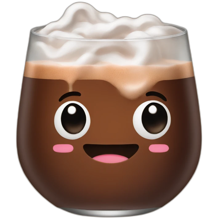 cocoa drink with foam emoji