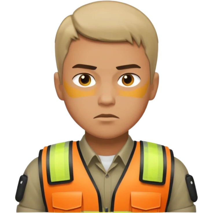 man wearing bullet proof emoji