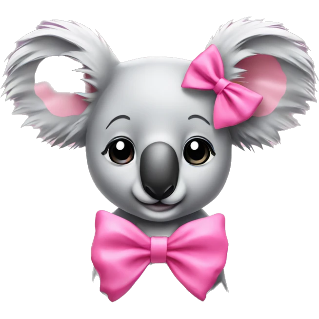 Koala with a pink bow on head  emoji