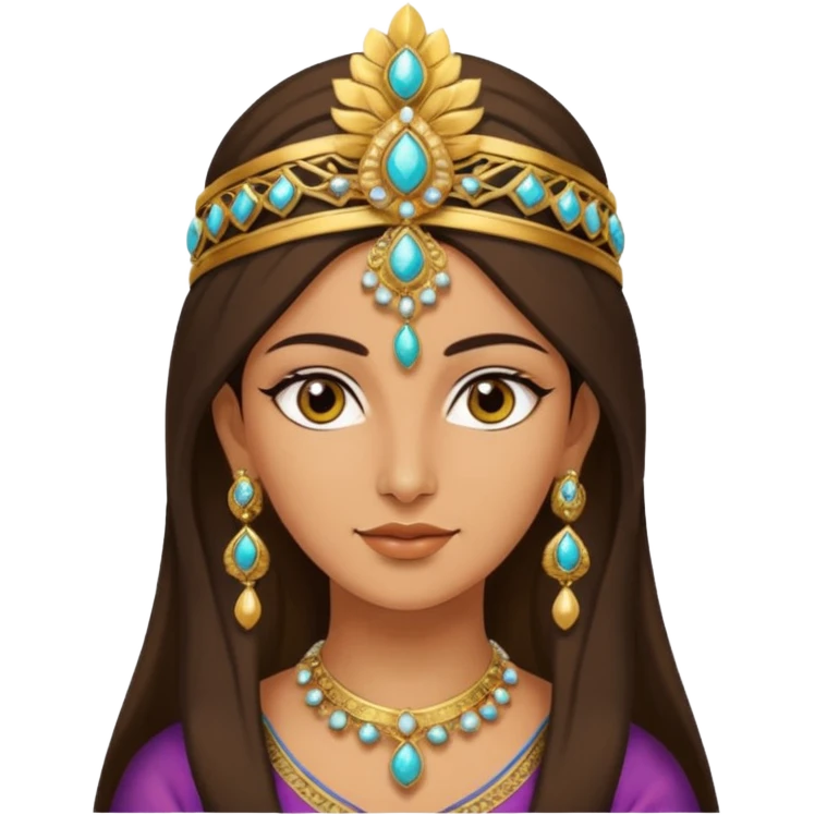 ancient persian woman with earrring emoji