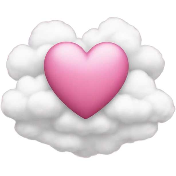 pink heart + cloud emoji