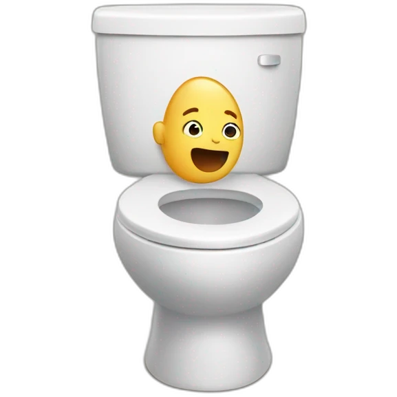 human pooping in toilet emoji