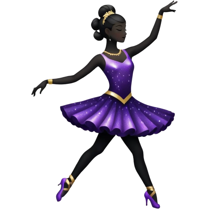 silhouette of a dancer with sparkles emoji