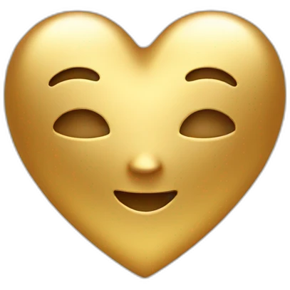 Golden heart emoji