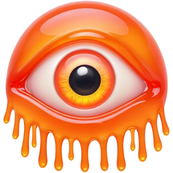 gummy neon melting eyeball emoji