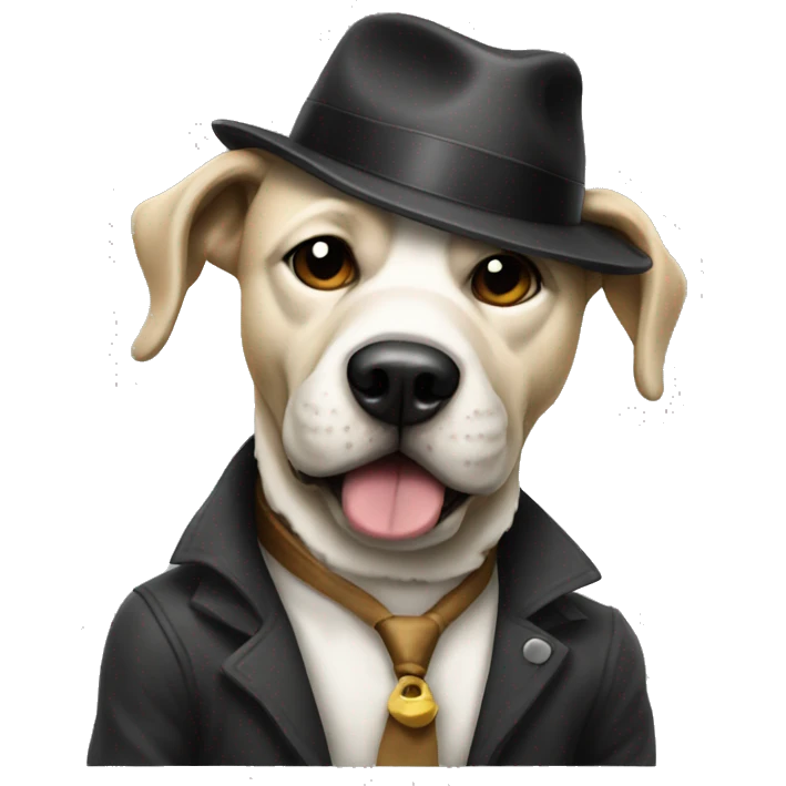 Gangster dog emoji