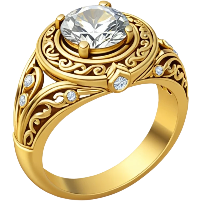 Aesthetic Engagement gold ring emoji emoji