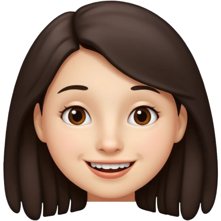 Adolescente mujer, piel clara, lunar arriba de la boca emoji