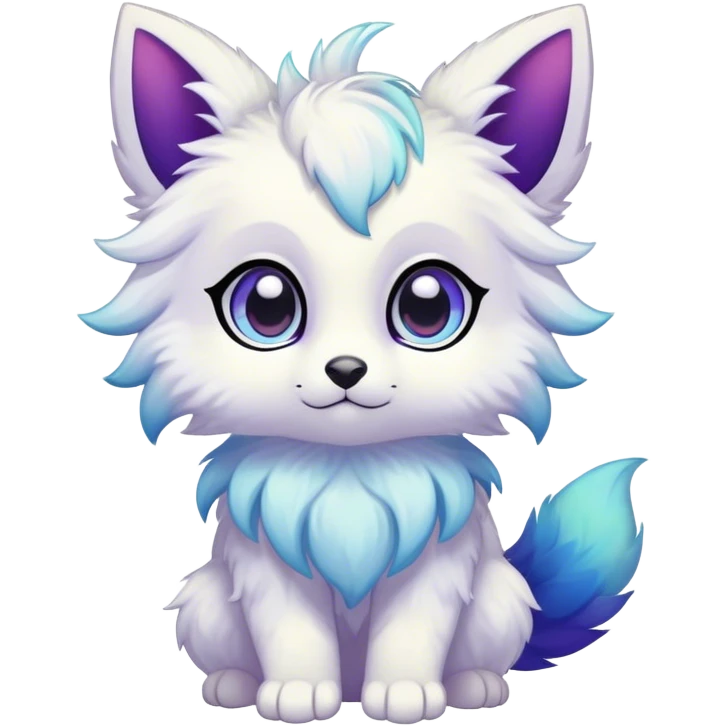 Kawaii bright fantasy ethereal anthro fursona Fakemon emoji