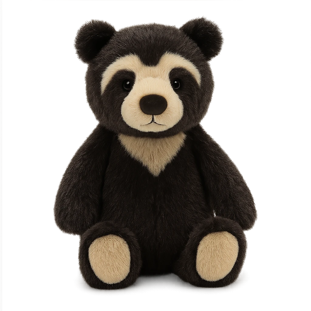 jellycat stuffed plush andean spectacled bear emoji