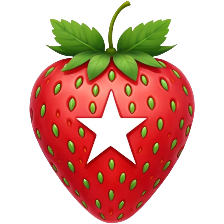 Pentagram on a strawberry  emoji