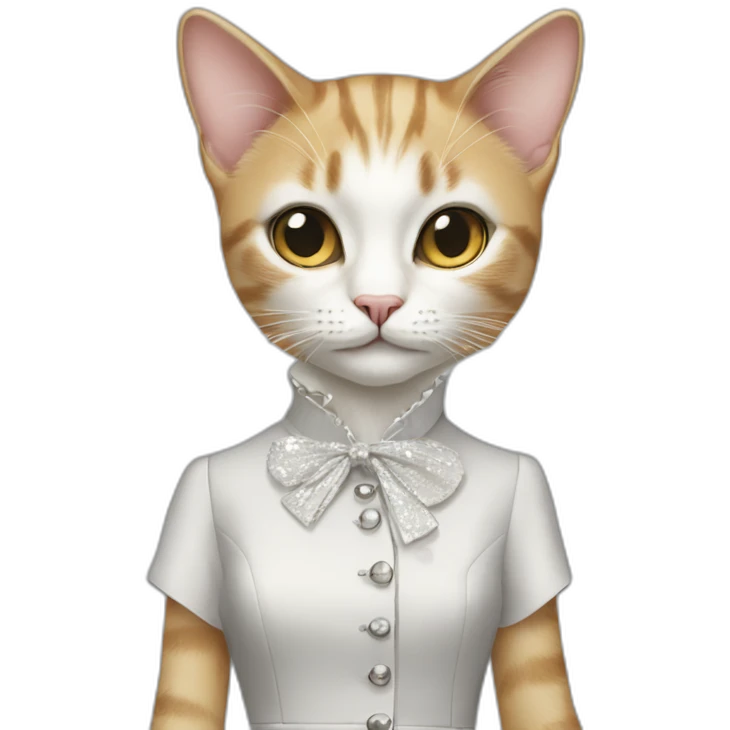 dior fashion dress cat emoji
