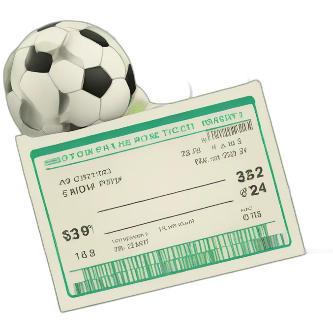 ticket for a soccer match emoji