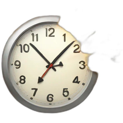 Clock exploding emoji