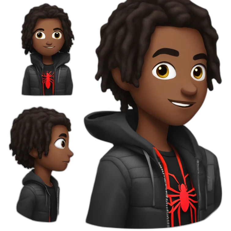 Miles morales across the spiderverse emoji