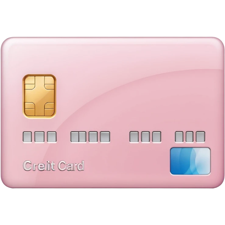 Make a white credit card with light pink tones emoji